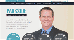 Desktop Screenshot of parksidespinecare.com